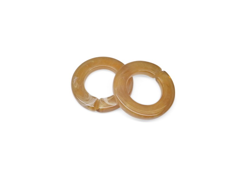 Acrylic spacer chain link 32x4.6x7mm natural amber