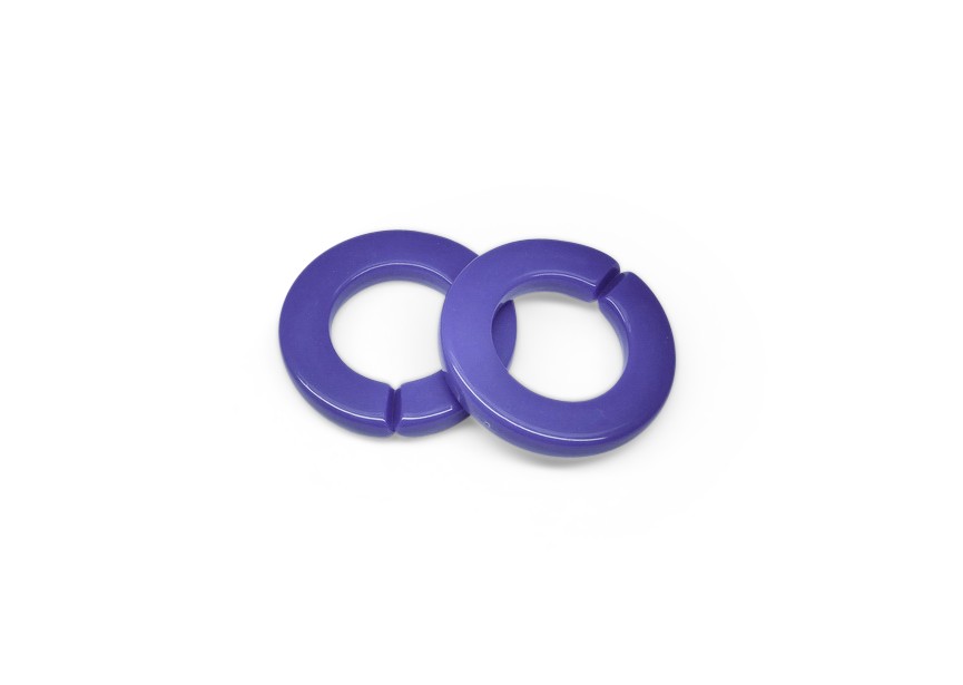 Acrylic spacer chain link 32x4.6x7mm violet