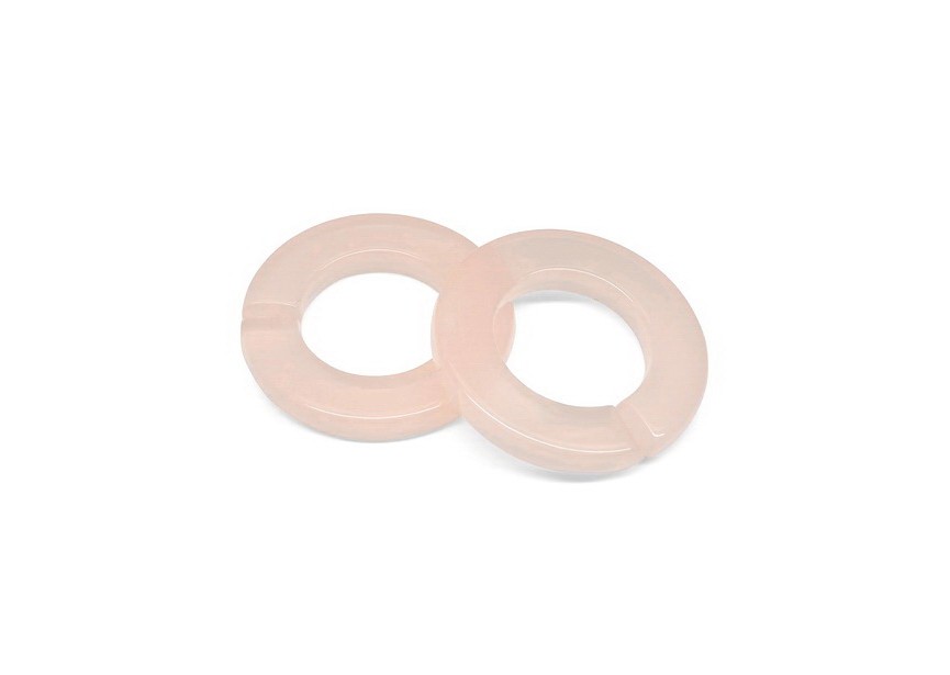 Acrylic spacer chain link 32x4.6x7mm powder pink