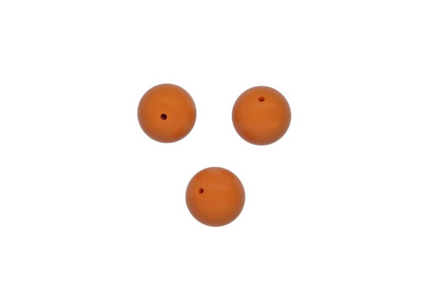 Acrylic bead round 20mm orange
