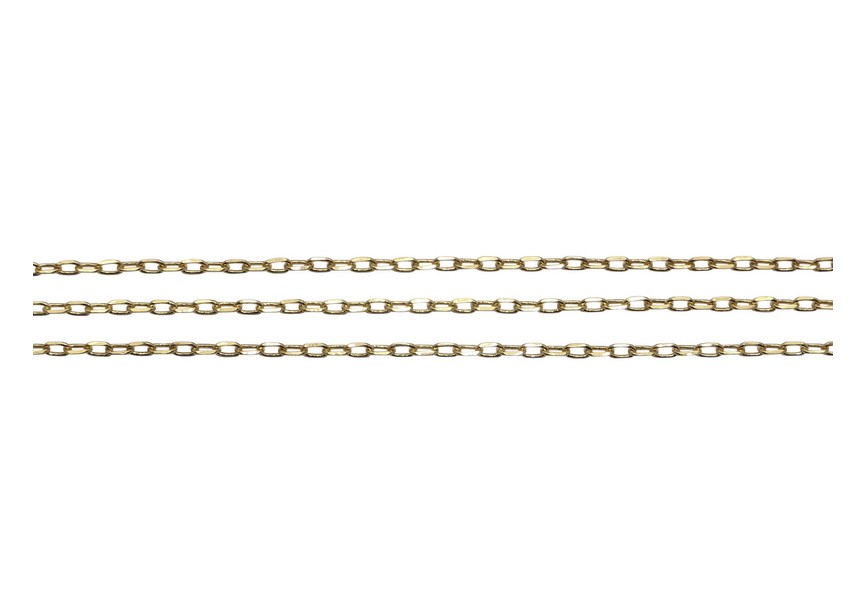 Chain caceted 3.5x2.1x0.5mm gold