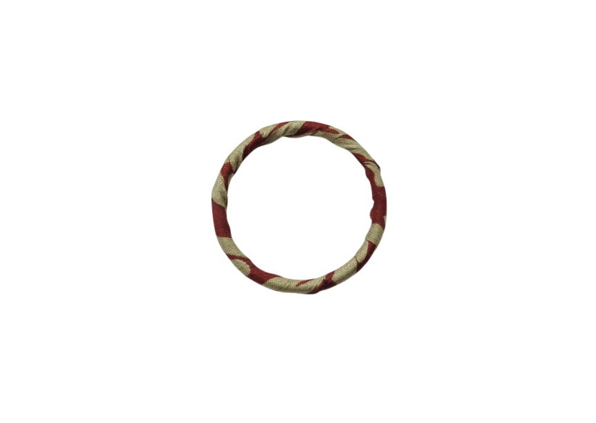 Intercalaire cercle satin 37mm rouille rouge beige