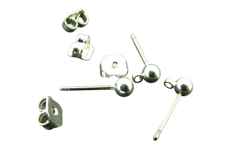 earring pin silver