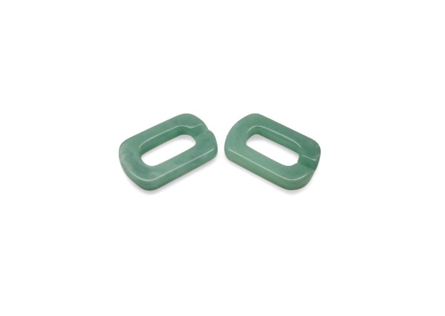 Acrylic spacer chain link 31x20x5mm seagreen