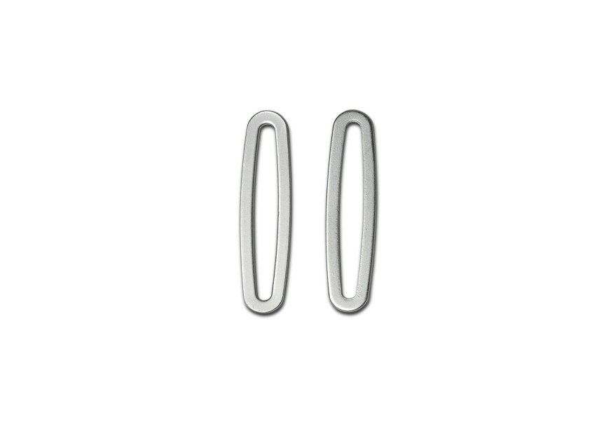 Link oval 42x10.3 mm silver matt