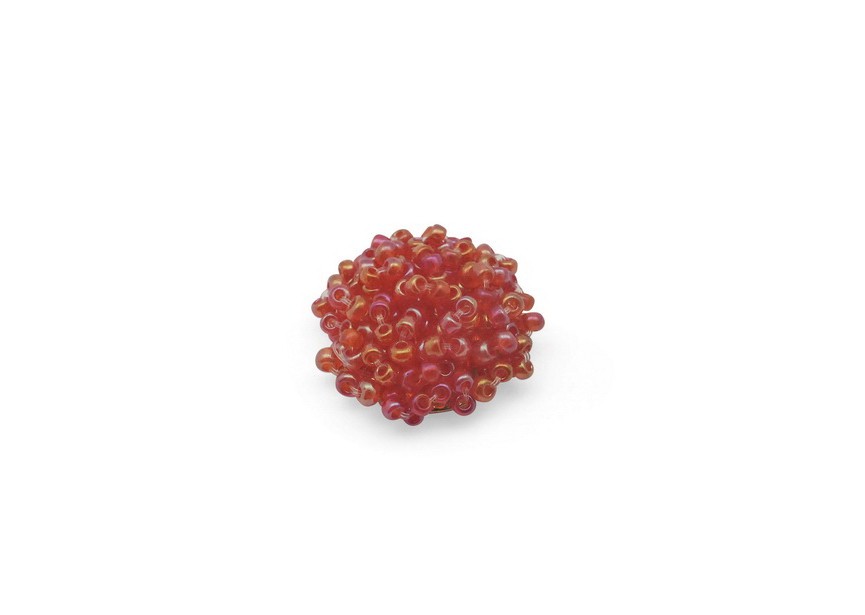 Cabochon rocailles 16mm rood