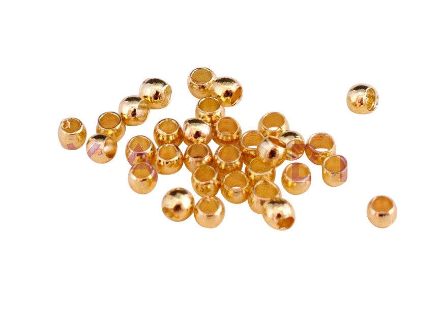 Crimp bead 2mm gold