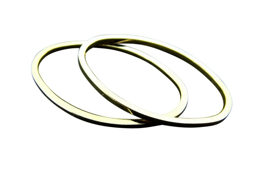 link oval 26x16mm gold