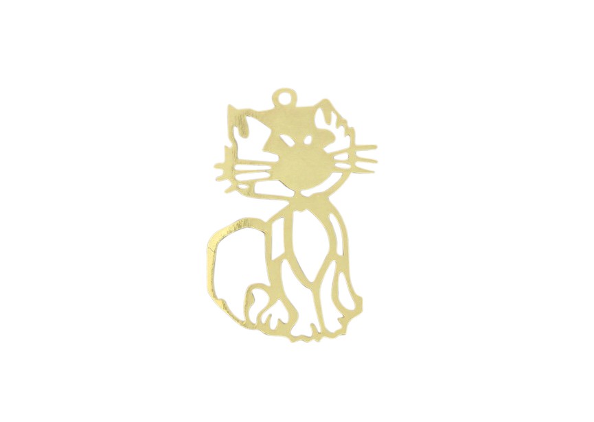 Hanger kat 32mm goud