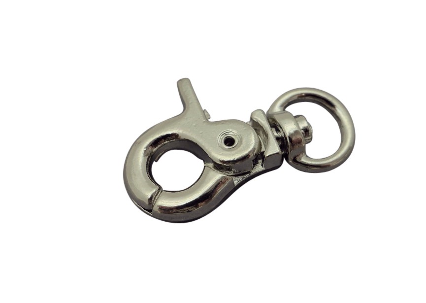 Clasp keychain 31mm rhodium