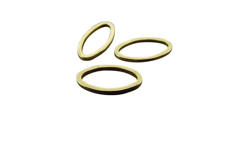 link oval 13x7mm gold
