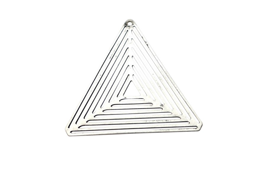 Hanger driehoek 17mm oud zilver