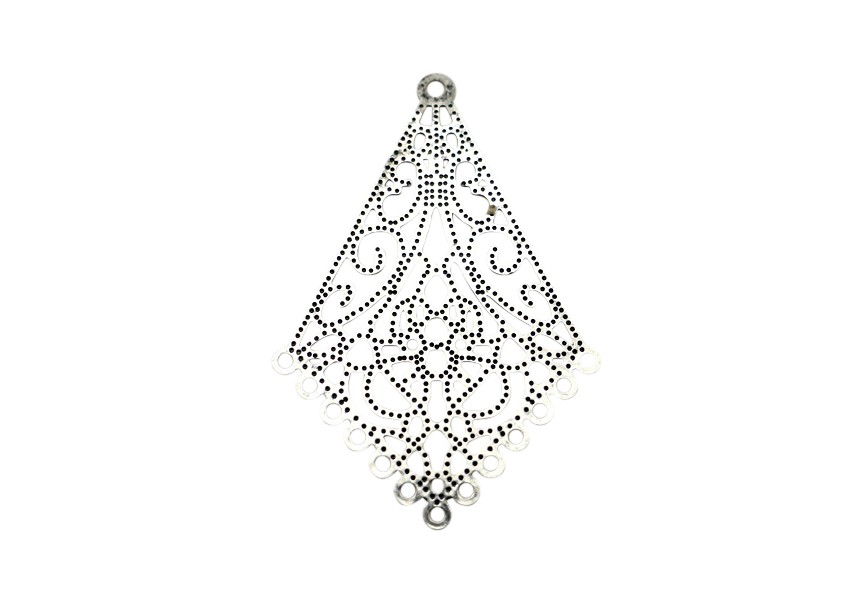 Spacer filigree 34x22mm antique silver