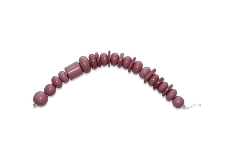 Resin bead/strand/23pcs mixed shapes 18/20mm lilac